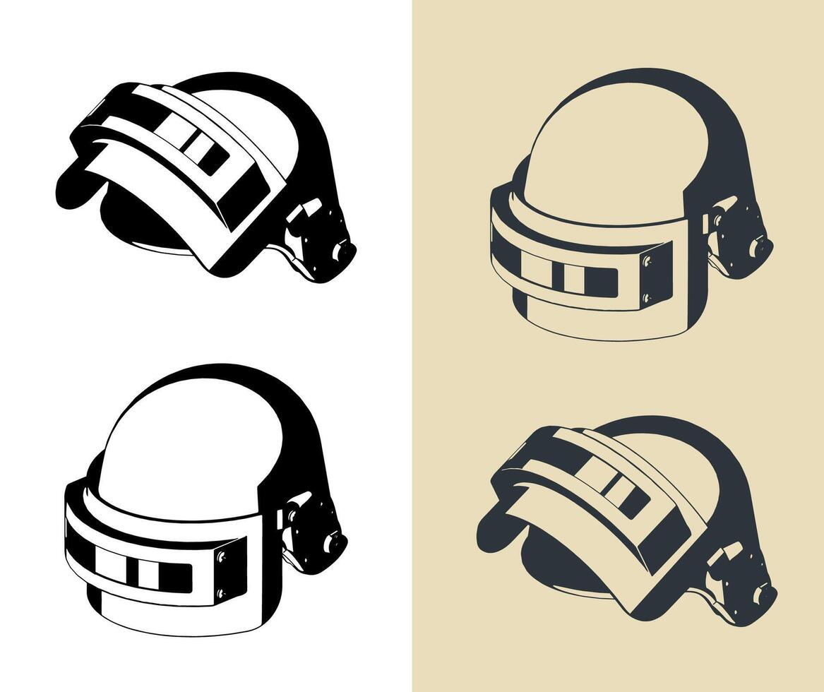 Special forces soldier helmet vector