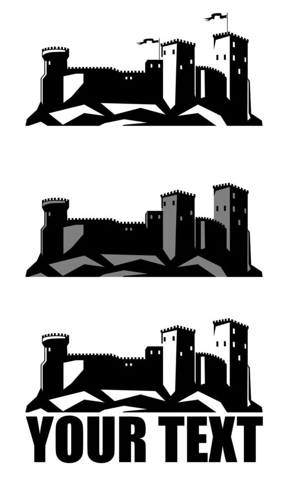 Stylized image of a castle vector