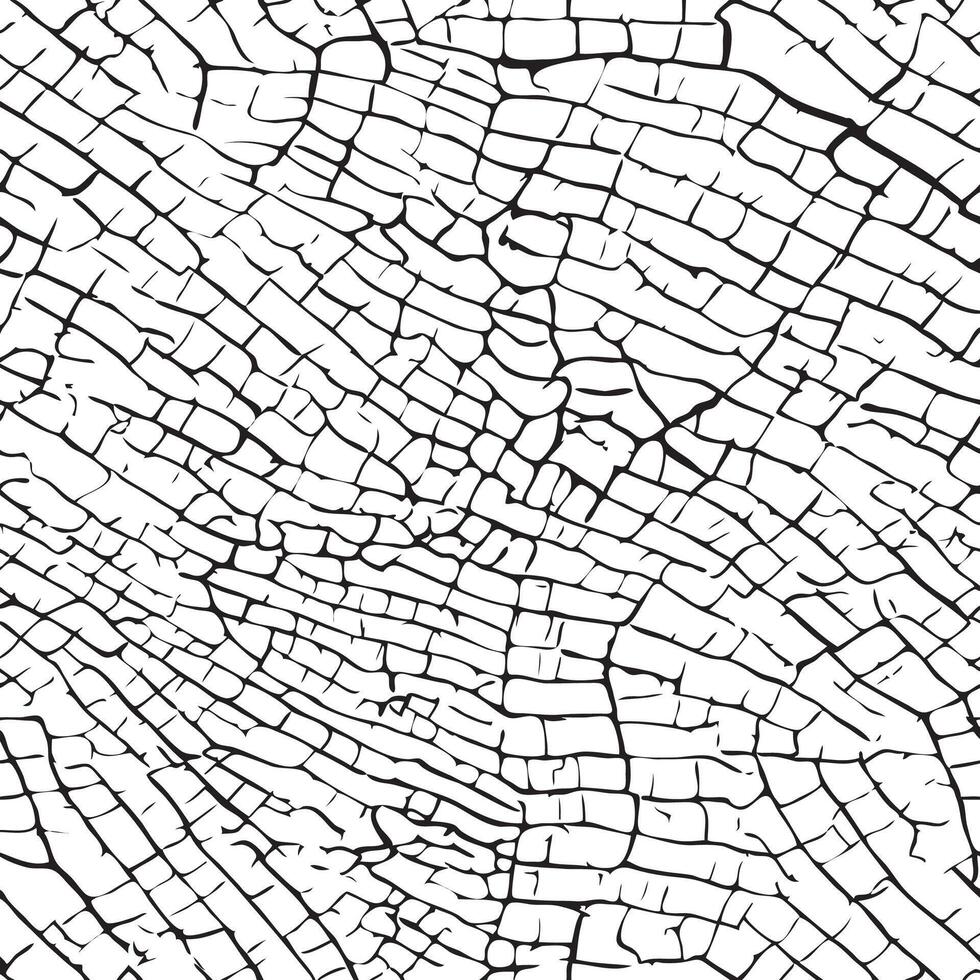 Cracked barren desert earth texture. Seamless pattern vector