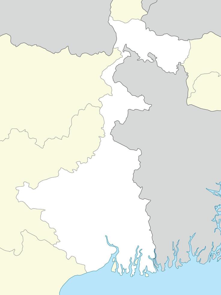 Location map of West Bengal is a state of India vector
