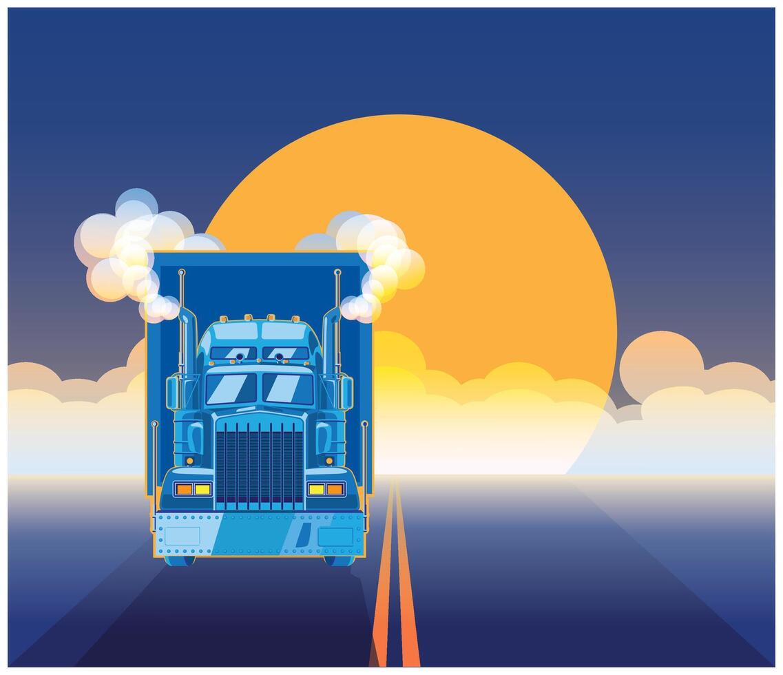 big truck racing vector