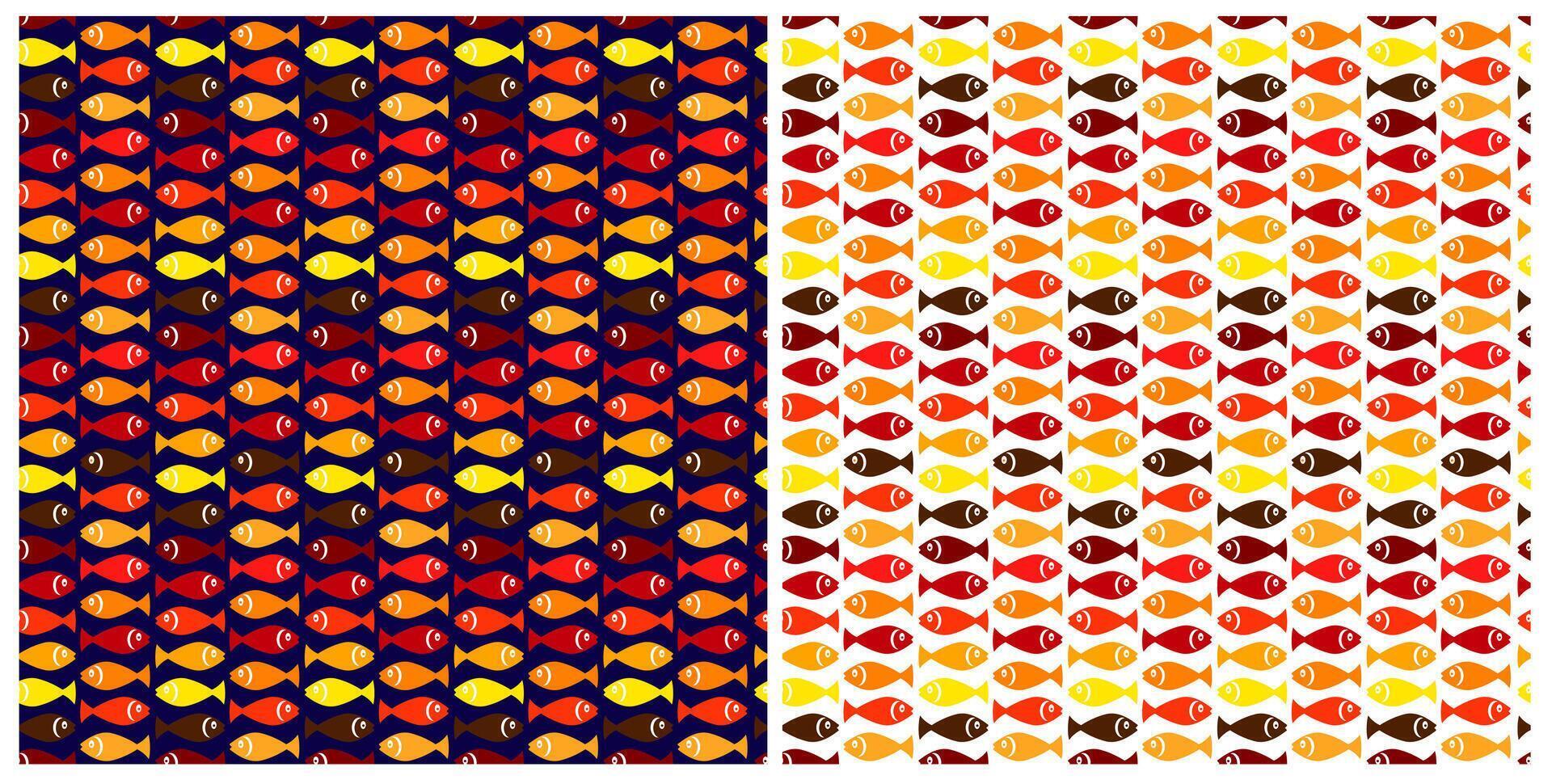 hot small fish pattern vector