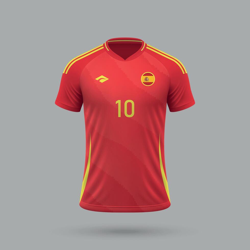 3d realistic soccer jersey Spain national team 2024 43563106 Vector Art