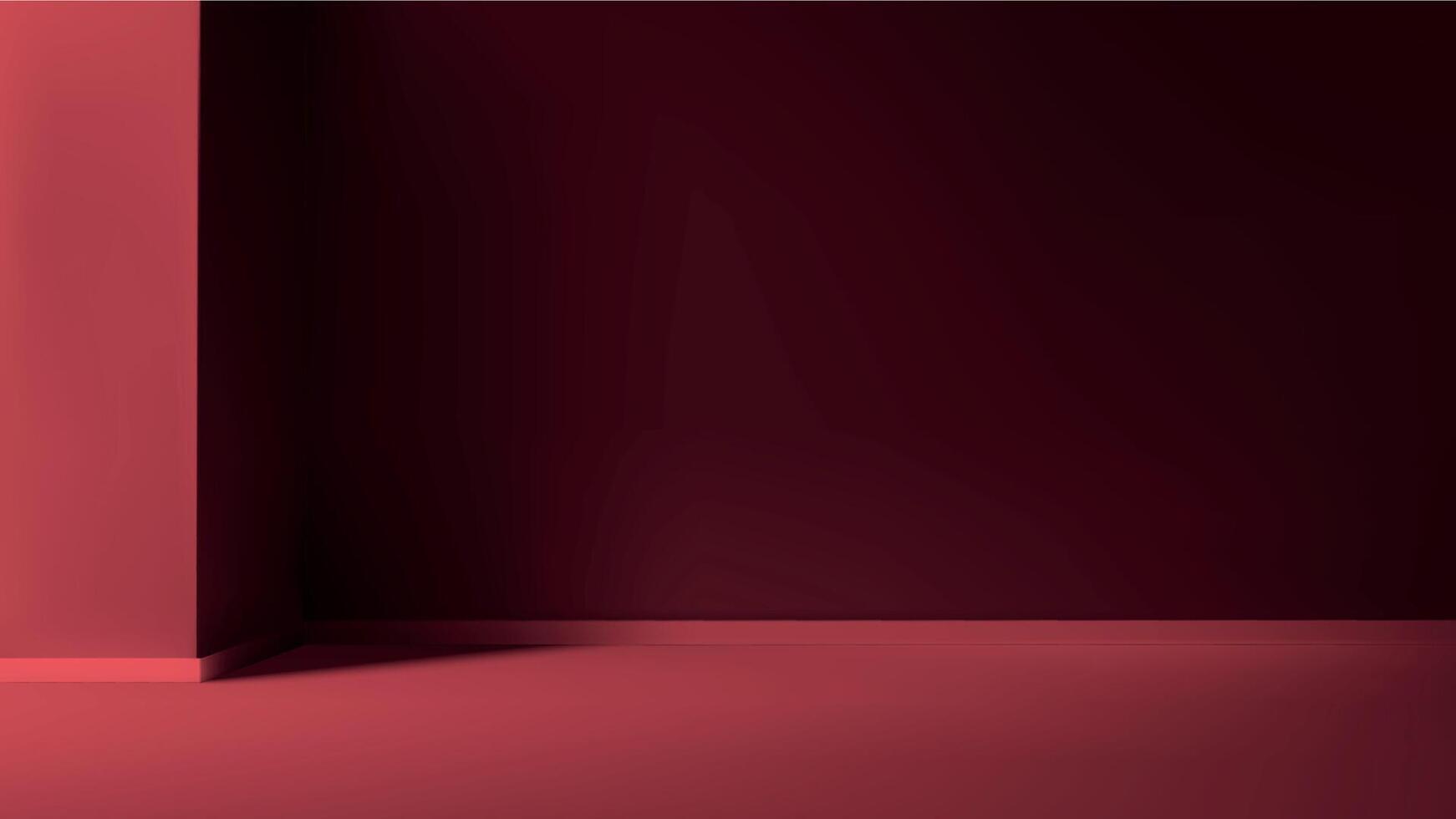 Empty studio room background with light shadow on wall. vector