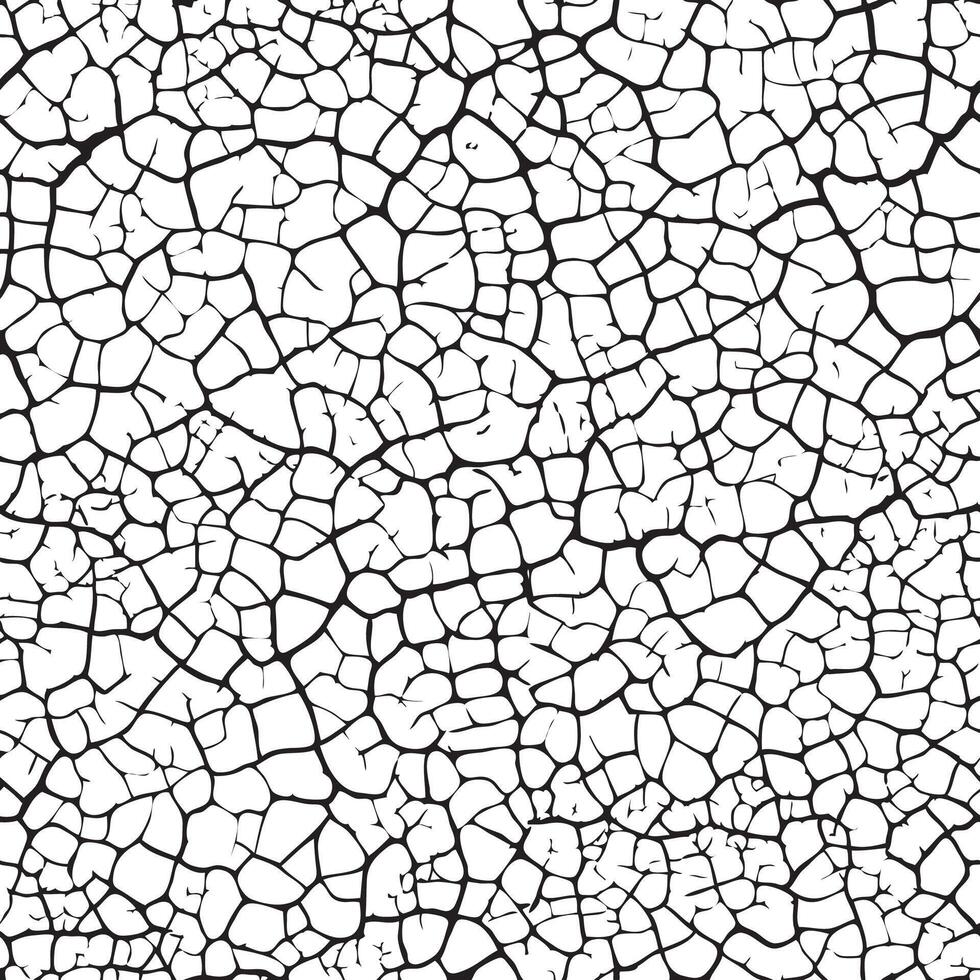 Cracked barren desert earth texture. Seamless pattern vector