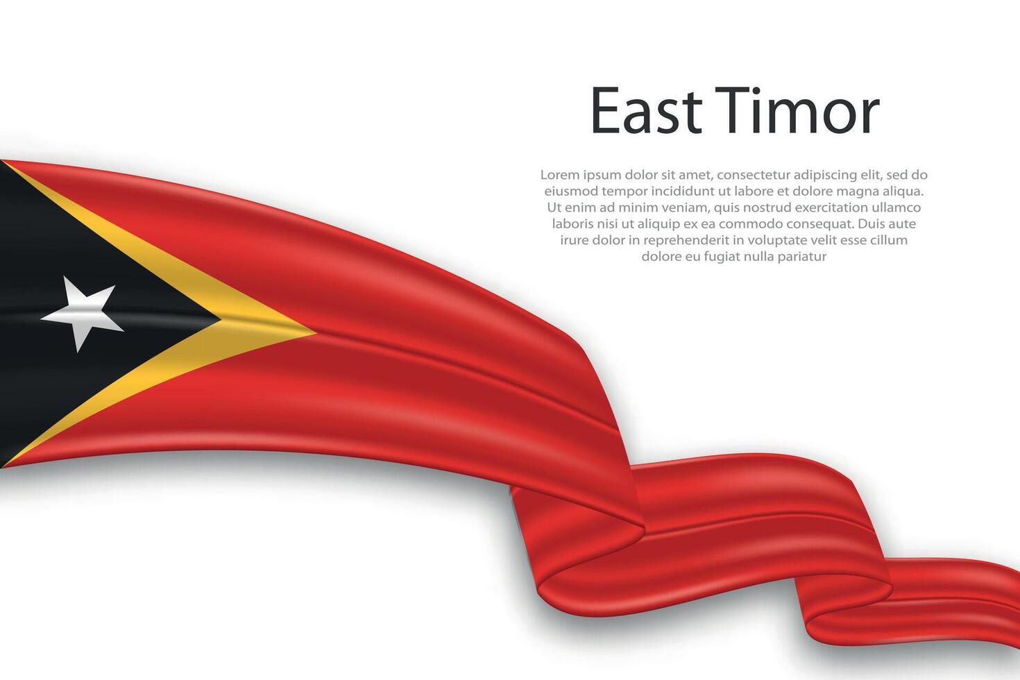 resumen ondulado bandera de este Timor en blanco antecedentes vector