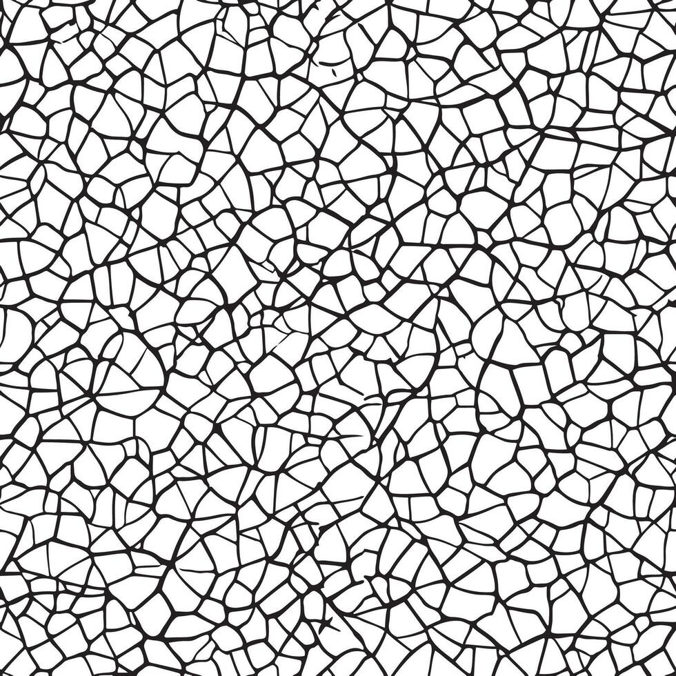 Cracked barren desert earth texture. Seamless pattern vector