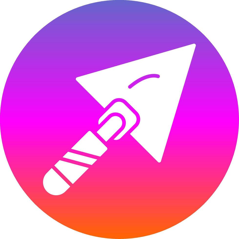 Trowel Glyph Gradient Circle Icon Design vector