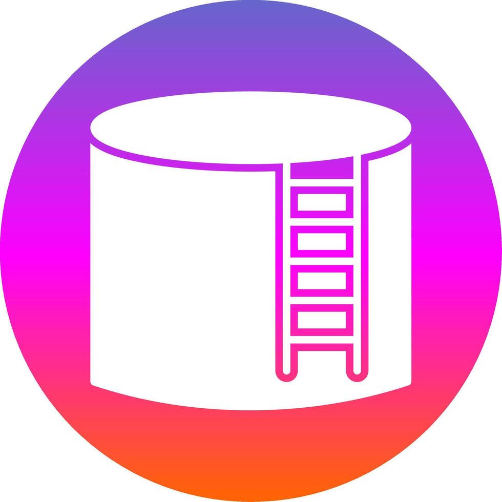 Storage Tank Glyph Gradient Circle Icon Design vector