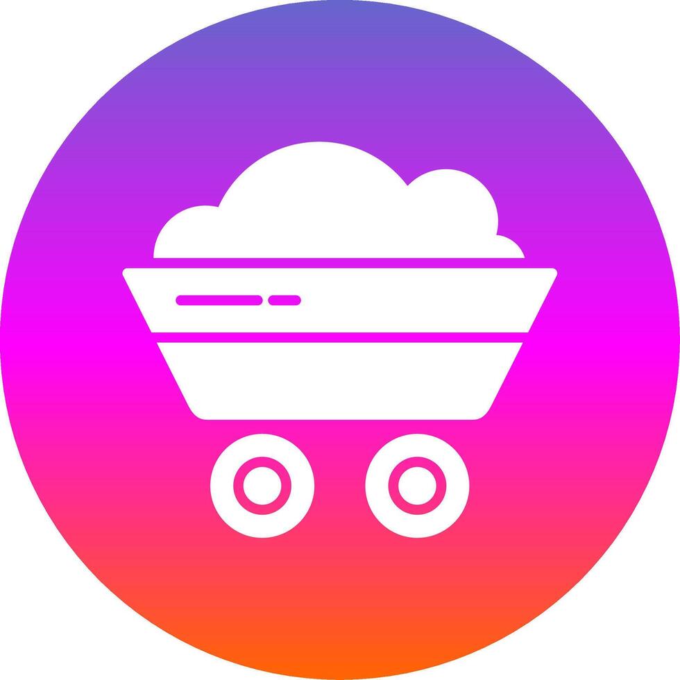 Coal Mining Glyph Gradient Circle Icon Design vector