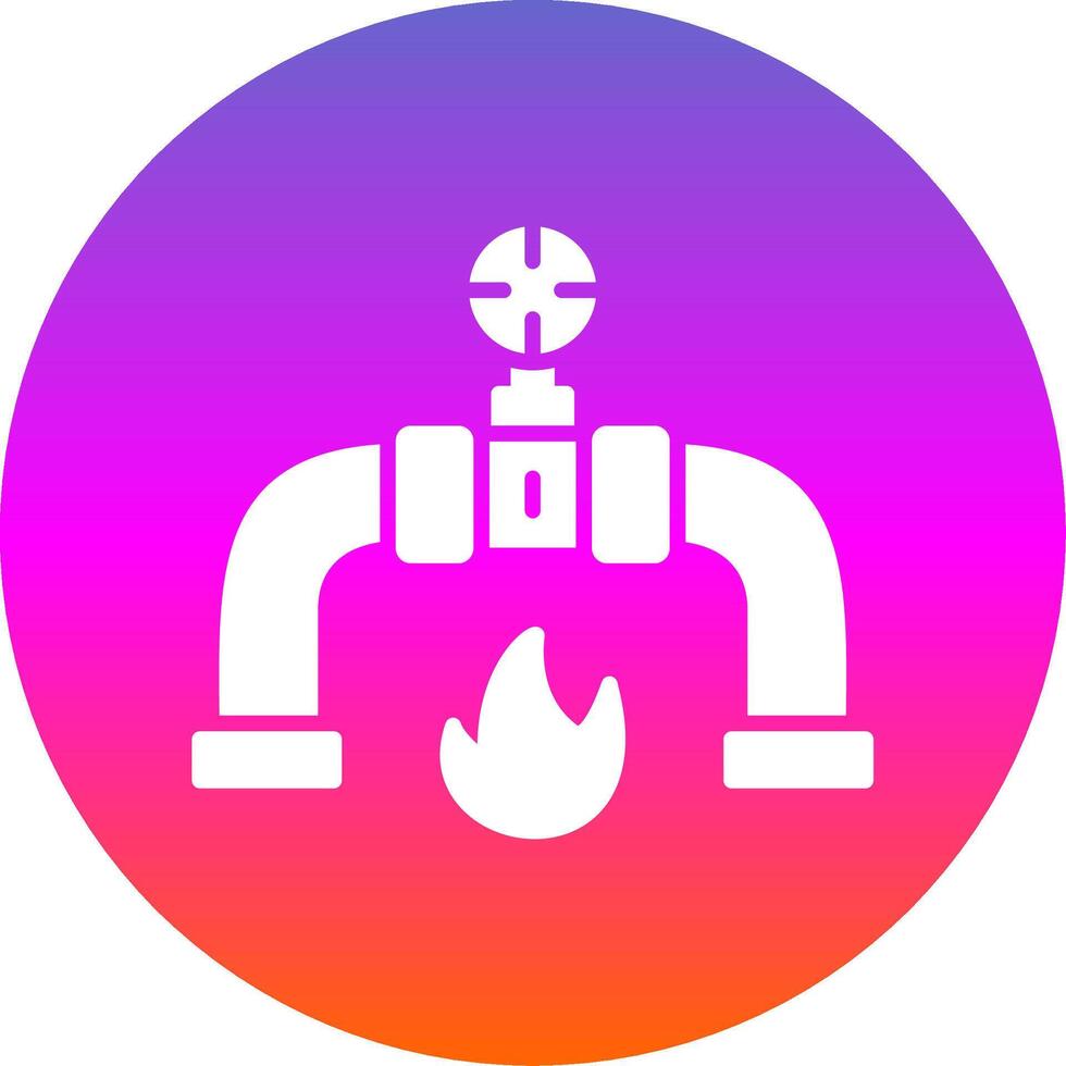 Gas PipeLine Circle Multi Circle Glyph Gradient Circle Icon Design vector