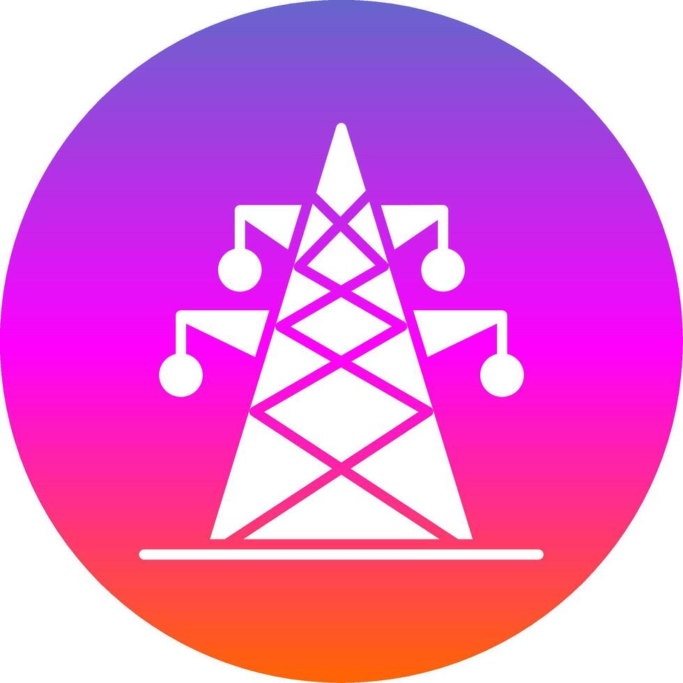 eléctrico torre glifo degradado circulo icono diseño vector