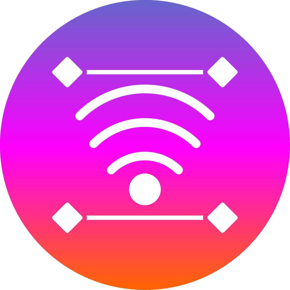 Wireless Glyph Gradient Circle Icon Design vector