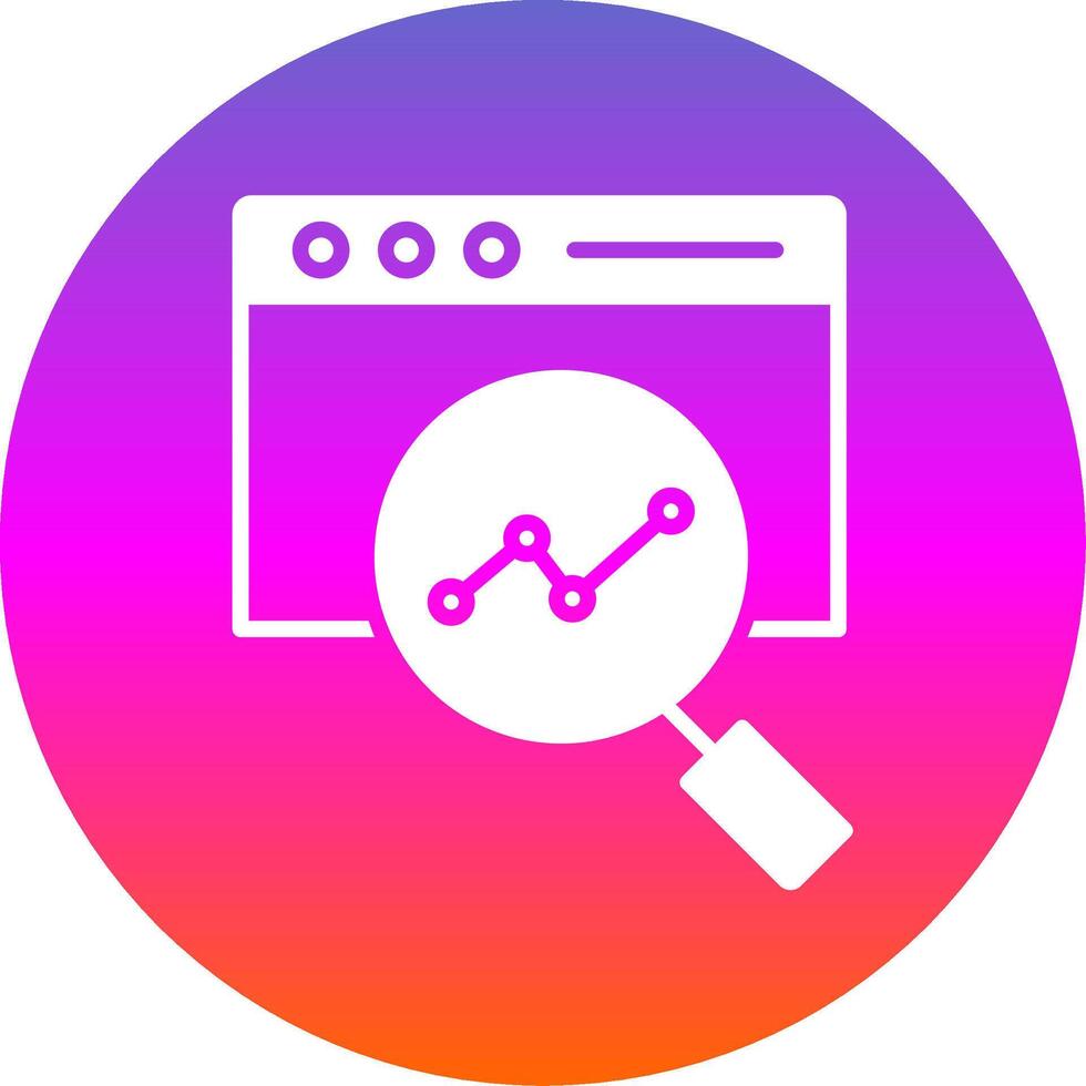 Web Monitoring Glyph Gradient Circle Icon Design vector