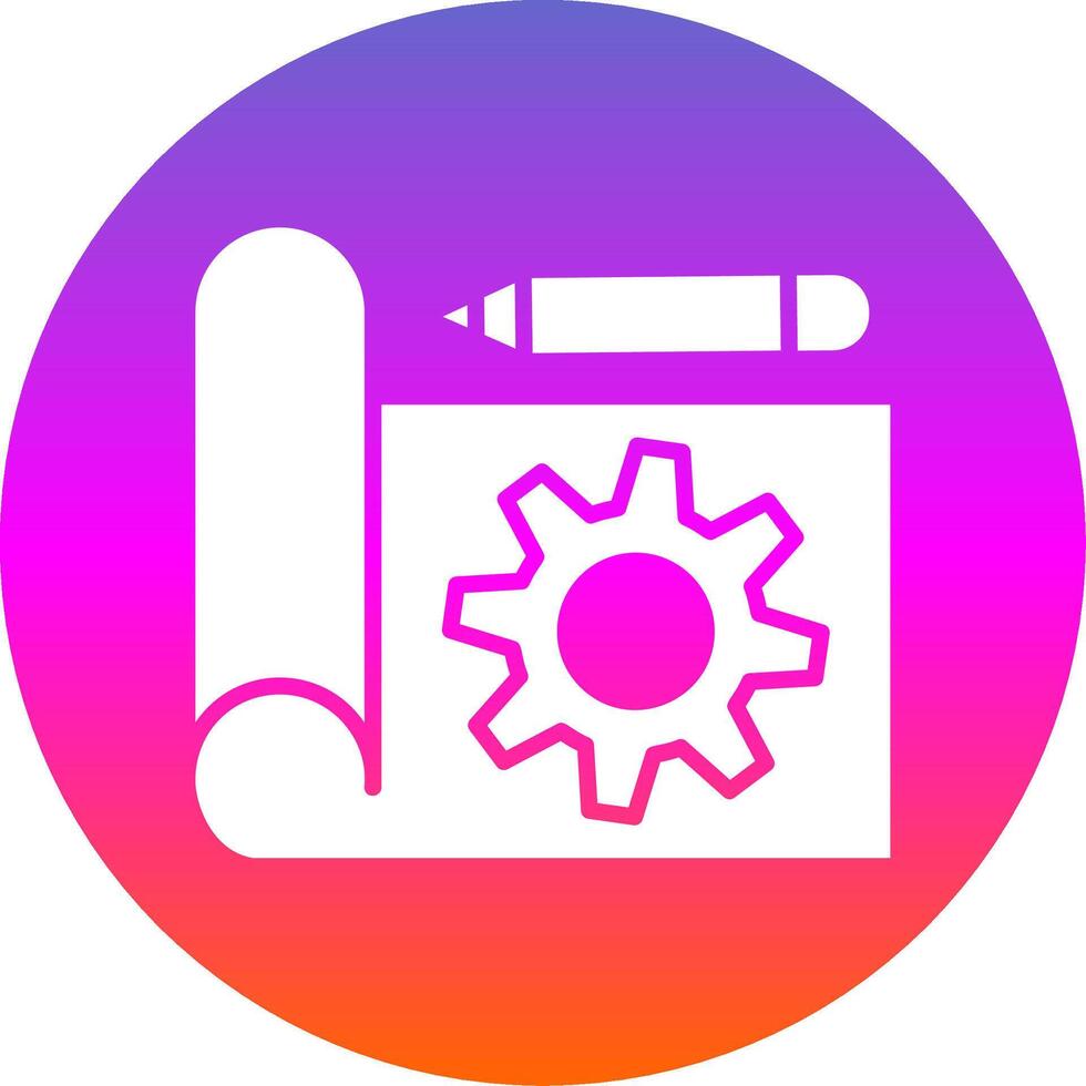 Prototyping Glyph Gradient Circle Icon Design vector