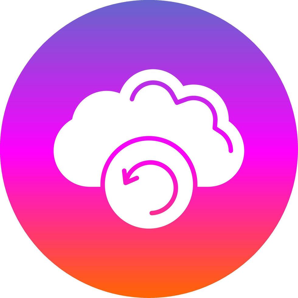Backup Glyph Gradient Circle Icon Design vector