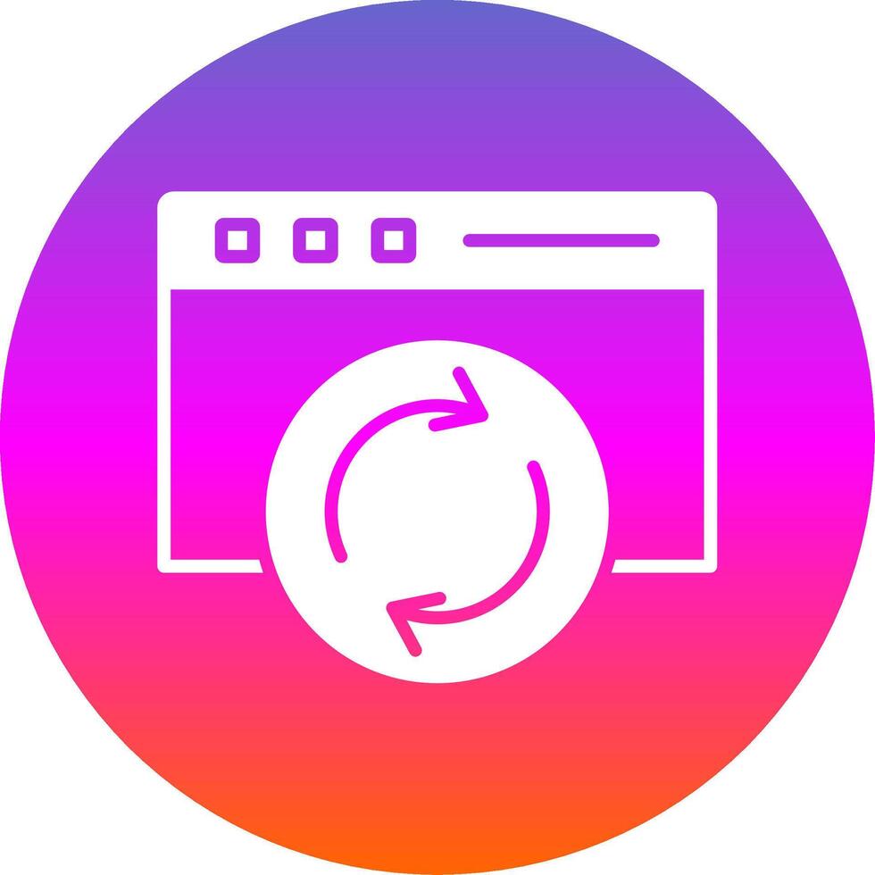 Page Loading Glyph Gradient Circle Icon Design vector