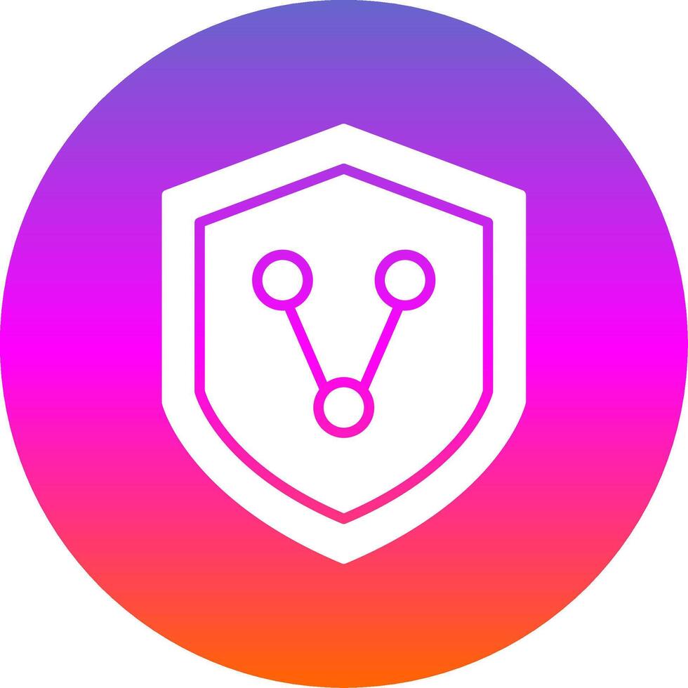 Connect Security Glyph Gradient Circle Icon Design vector
