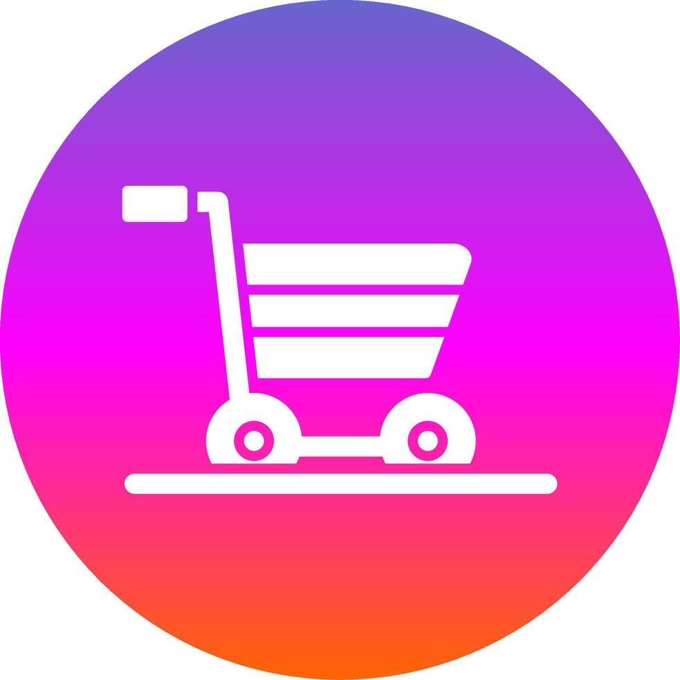 Shopping Cart Glyph Gradient Circle Icon Design vector