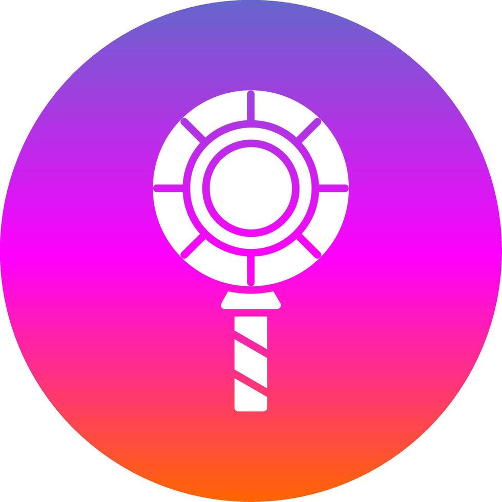 Lollipop Glyph Gradient Circle Icon Design vector