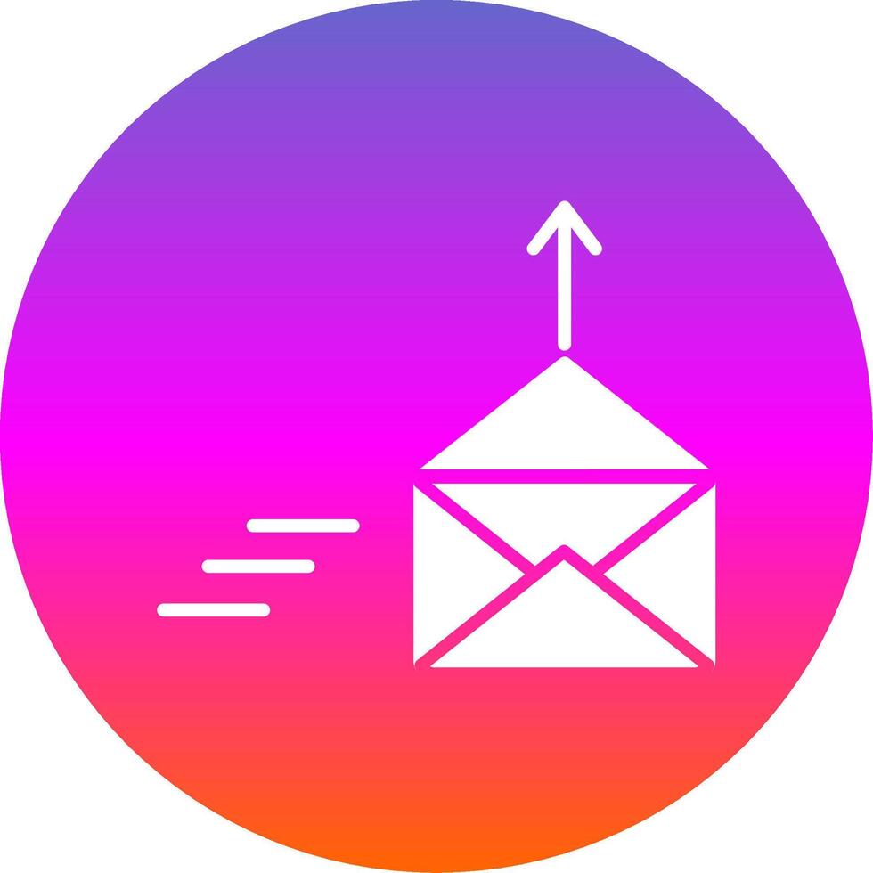 Mail Glyph Gradient Circle Icon Design vector