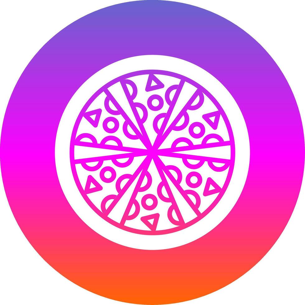 Pizza Glyph Gradient Circle Icon Design vector