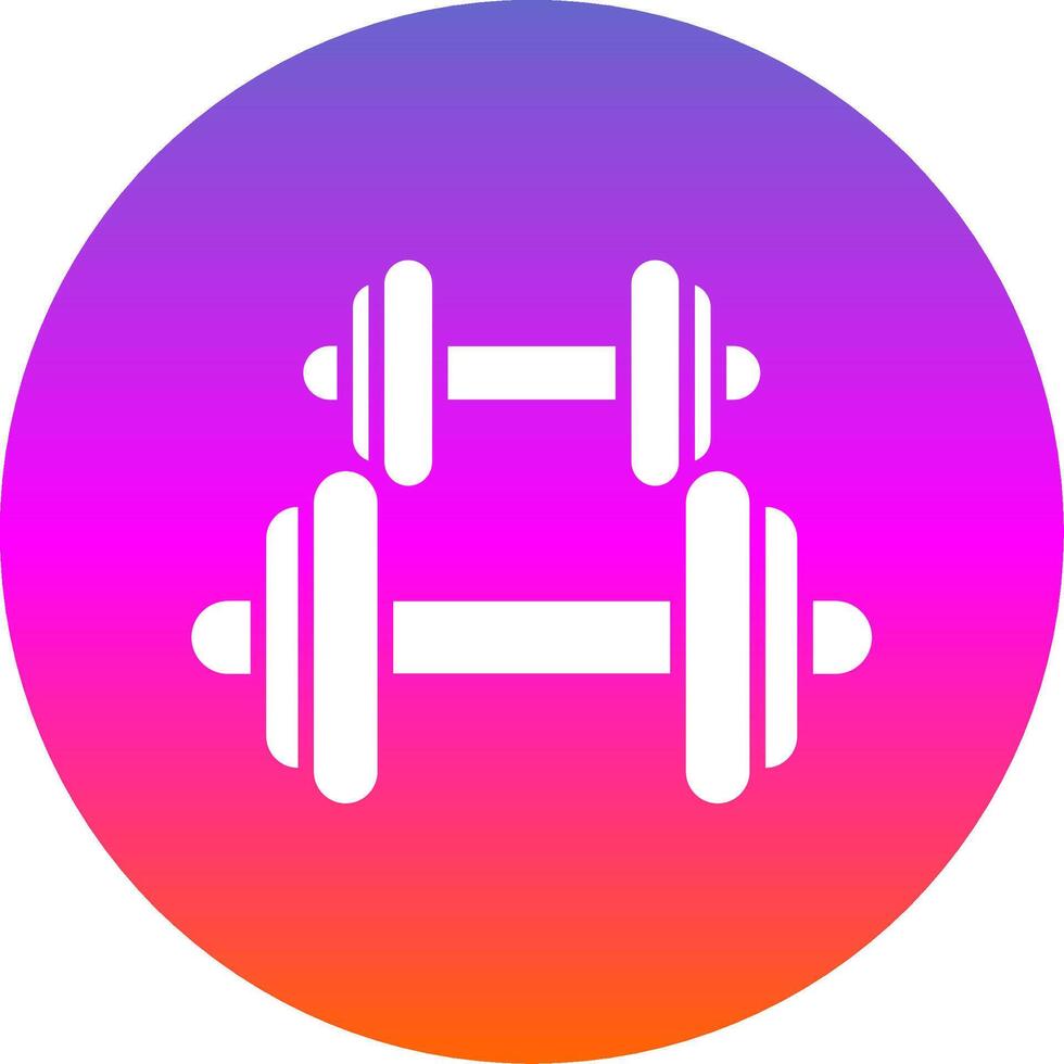 Dumbbell Glyph Gradient Circle Icon Design vector
