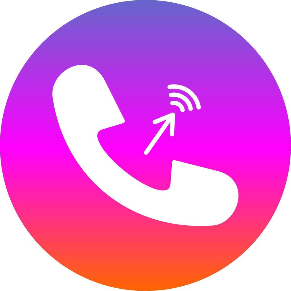 Phone Call Glyph Gradient Circle Icon Design vector