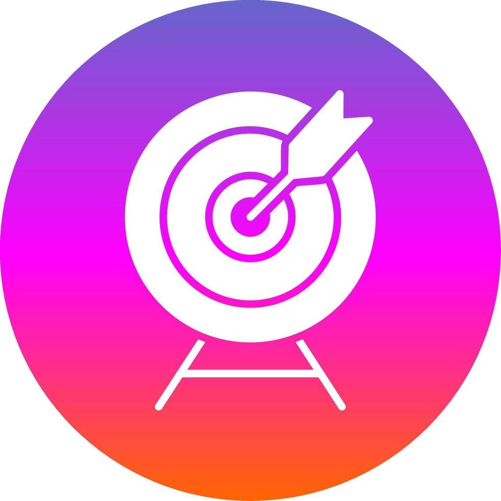 Target Glyph Gradient Circle Icon Design vector