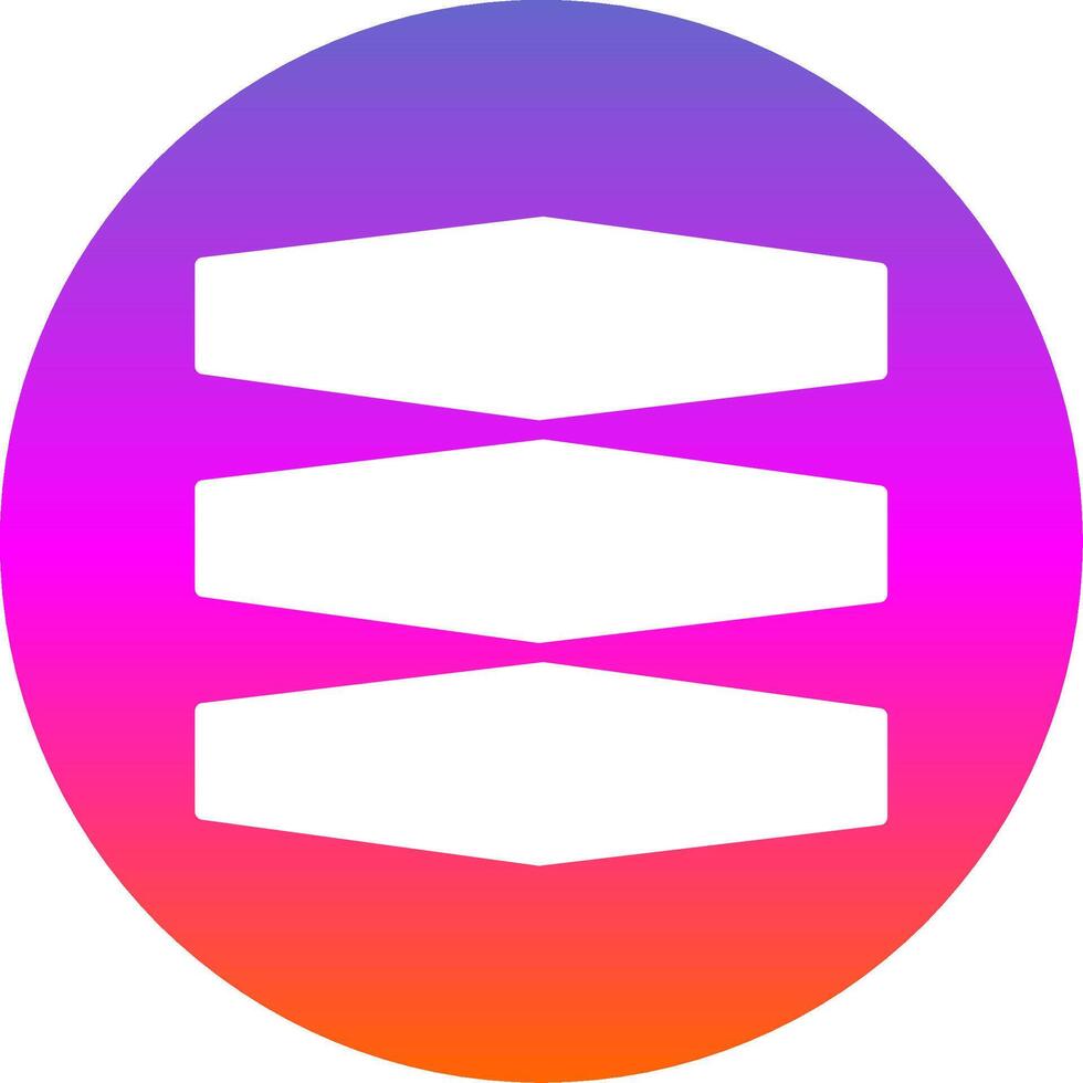 Layers Glyph Gradient Circle Icon Design vector