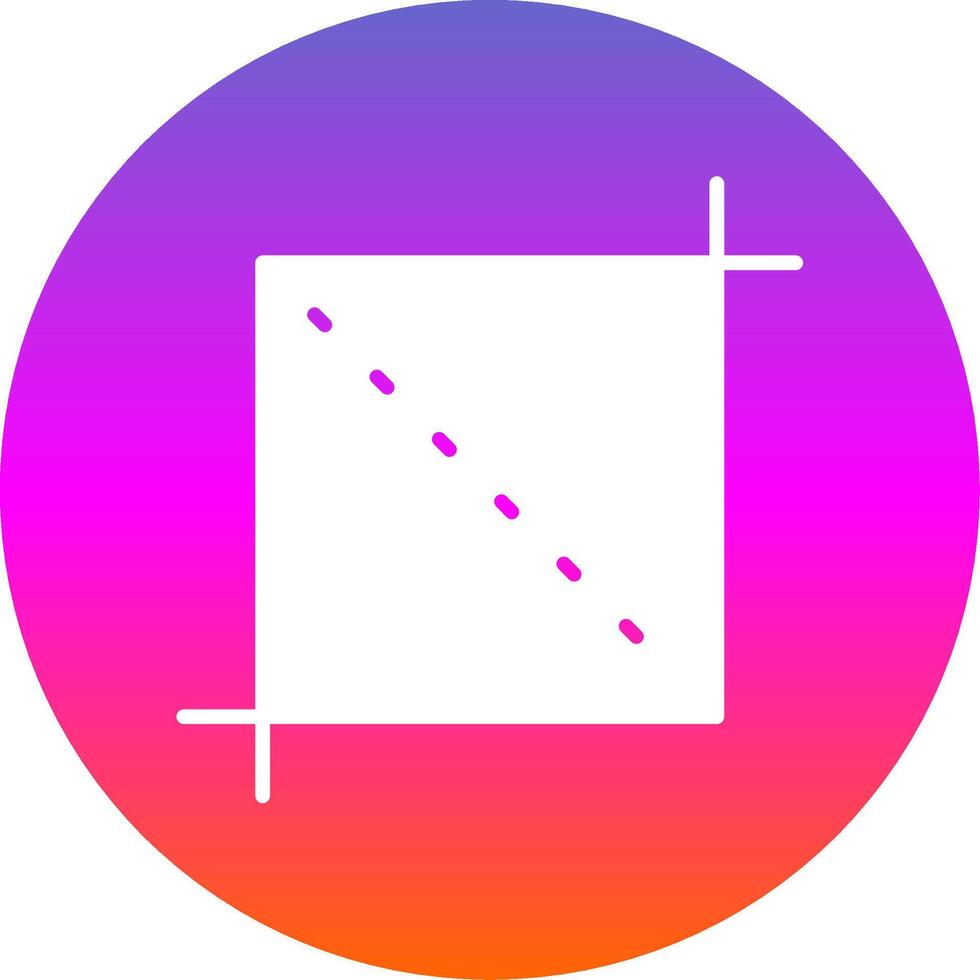 Crop Glyph Gradient Circle Icon Design vector
