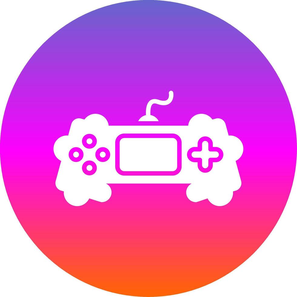 Game Glyph Gradient Circle Icon Design vector