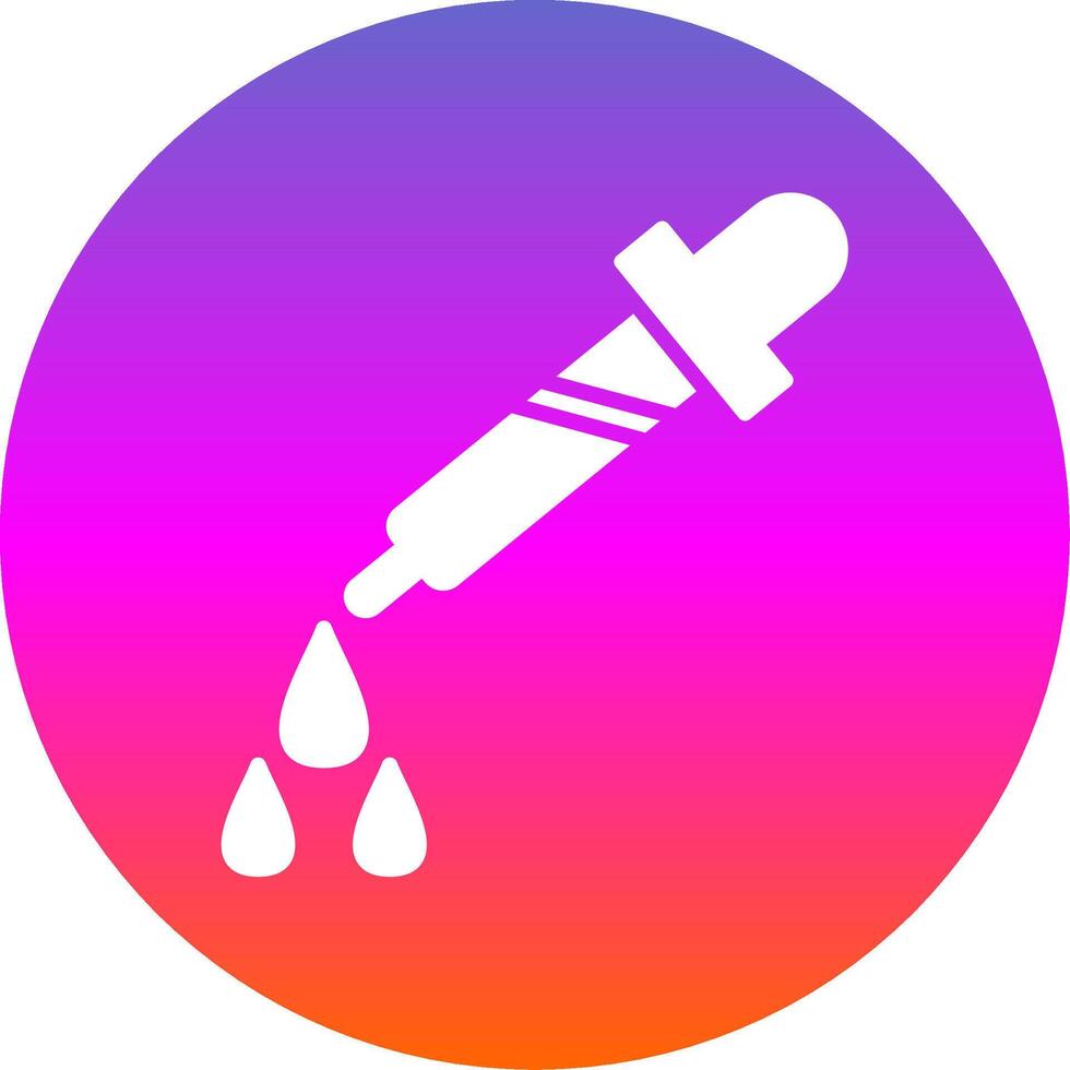 Dropper Glyph Gradient Circle Icon Design vector