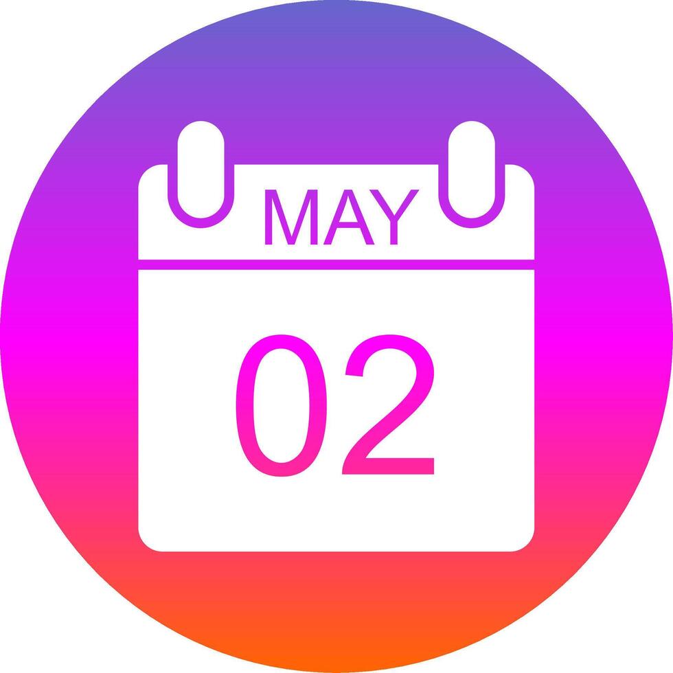 May Glyph Gradient Circle Icon Design vector