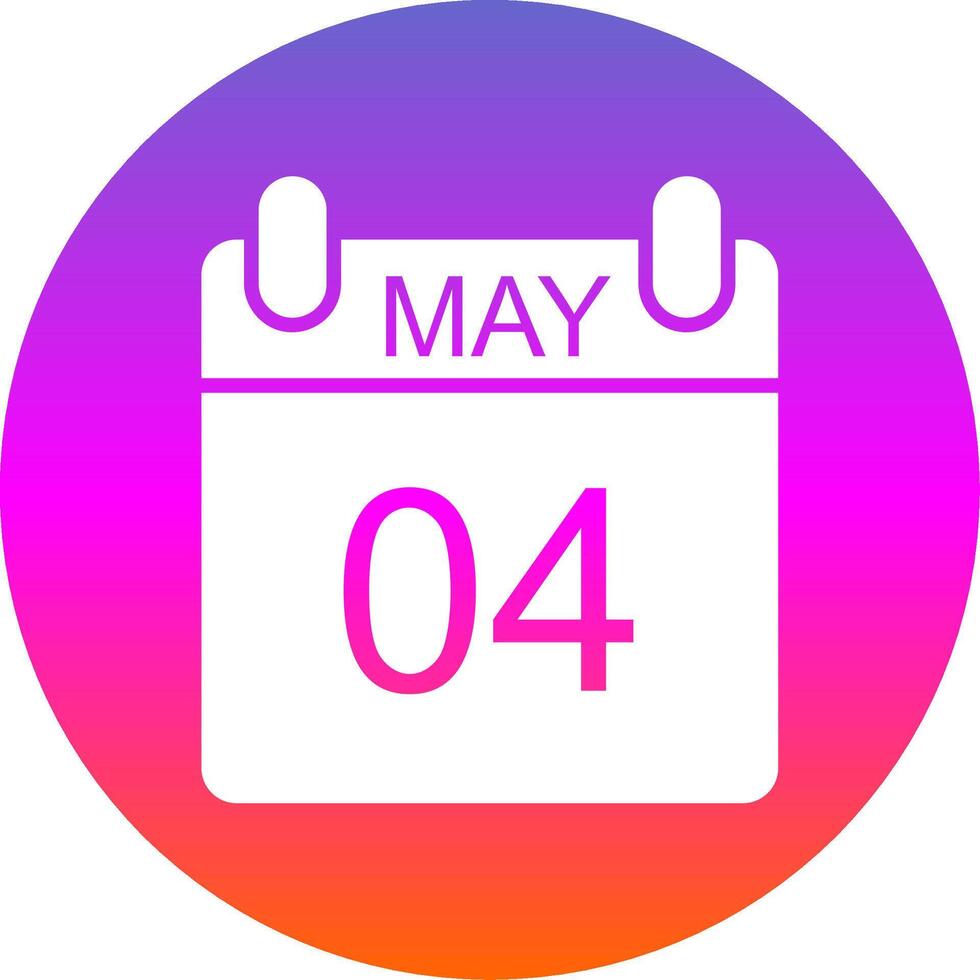 May Glyph Gradient Circle Icon Design vector