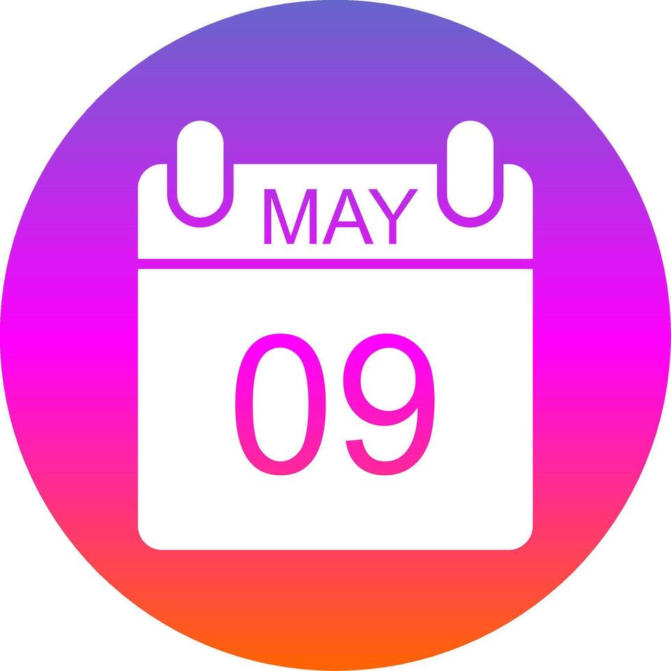 May Glyph Gradient Circle Icon Design vector