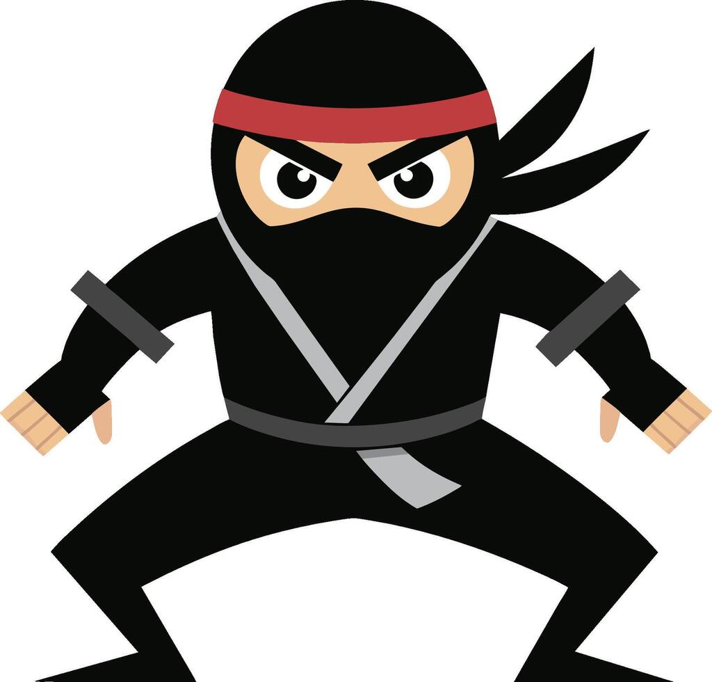 negro Japón ninja ilustración vector