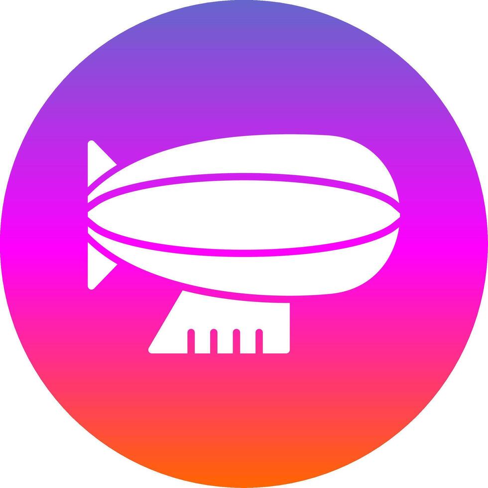Zeppelin Glyph Gradient Circle Icon Design vector