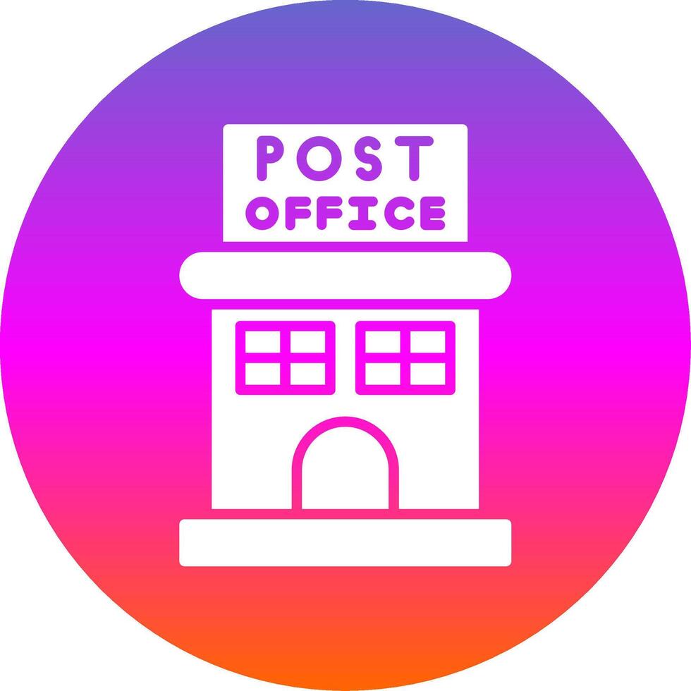 Post Office Glyph Gradient Circle Icon Design vector