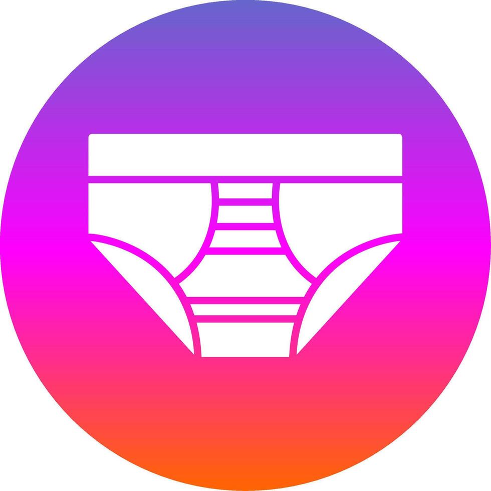 Underwear Glyph Gradient Circle Icon Design vector