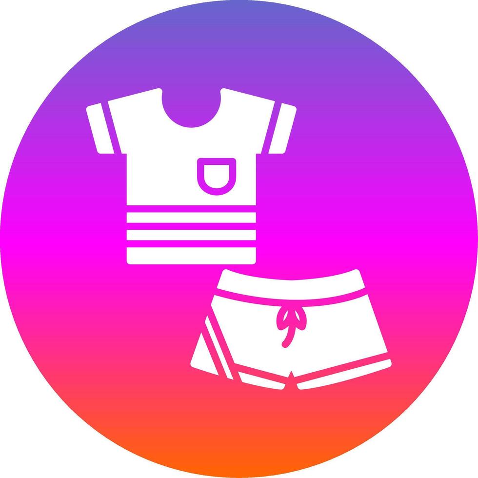 Sportswear Glyph Gradient Circle Icon Design vector