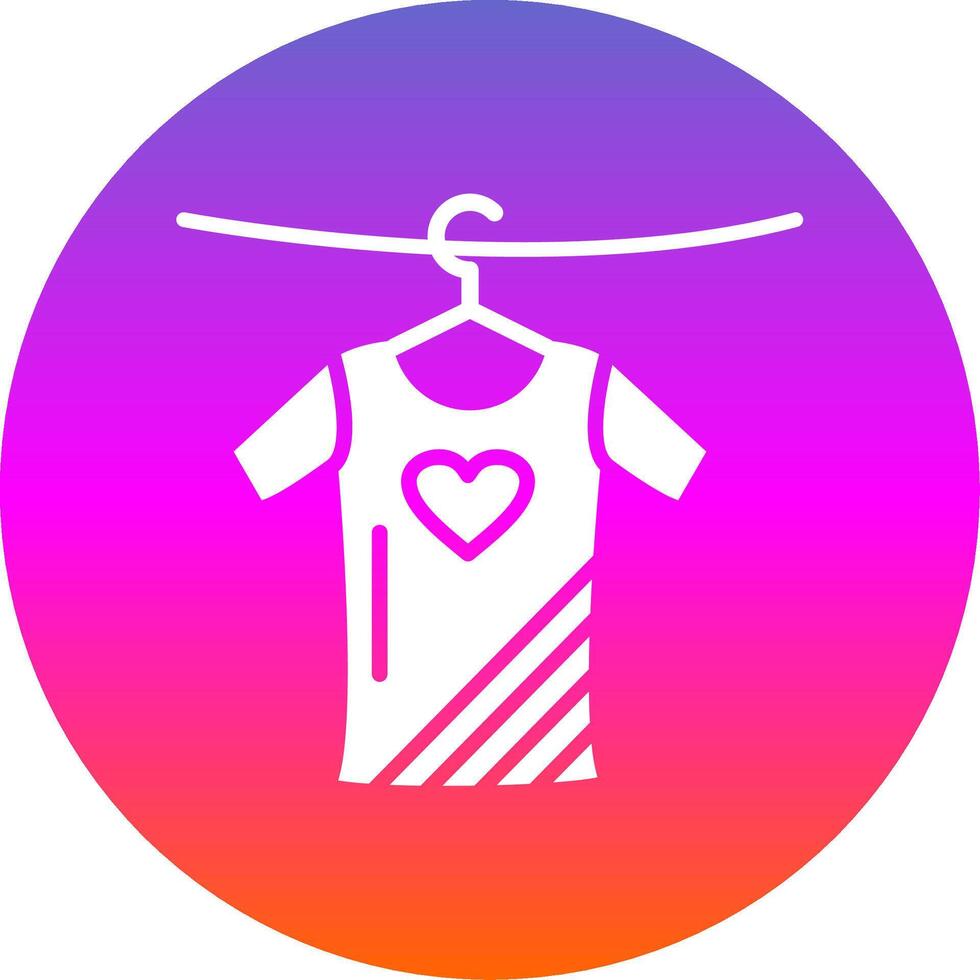 Clothes Glyph Gradient Circle Icon Design vector