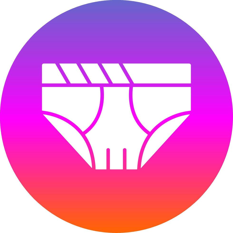 Underwear Glyph Gradient Circle Icon Design vector