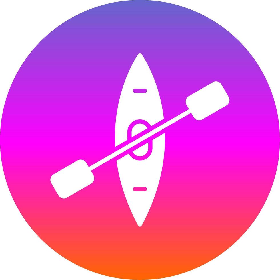 Canoe Glyph Gradient Circle Icon Design vector