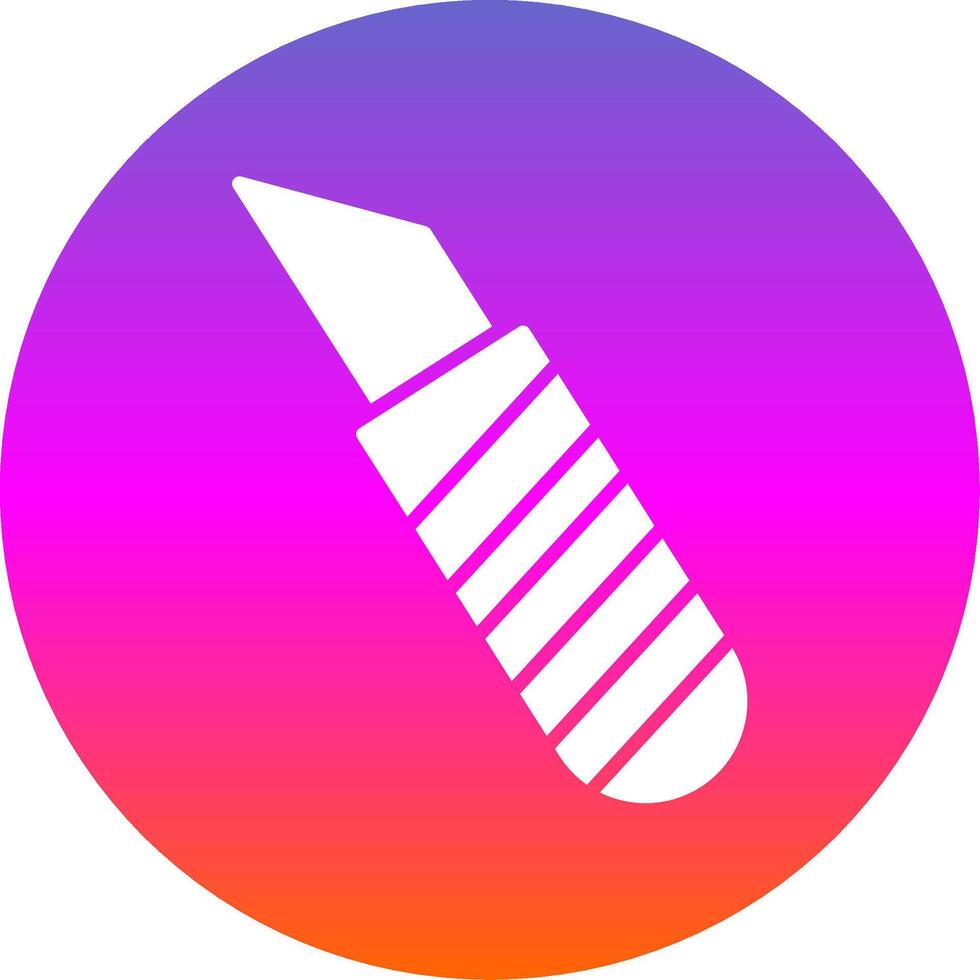 Cutting Knife Glyph Gradient Circle Icon Design vector