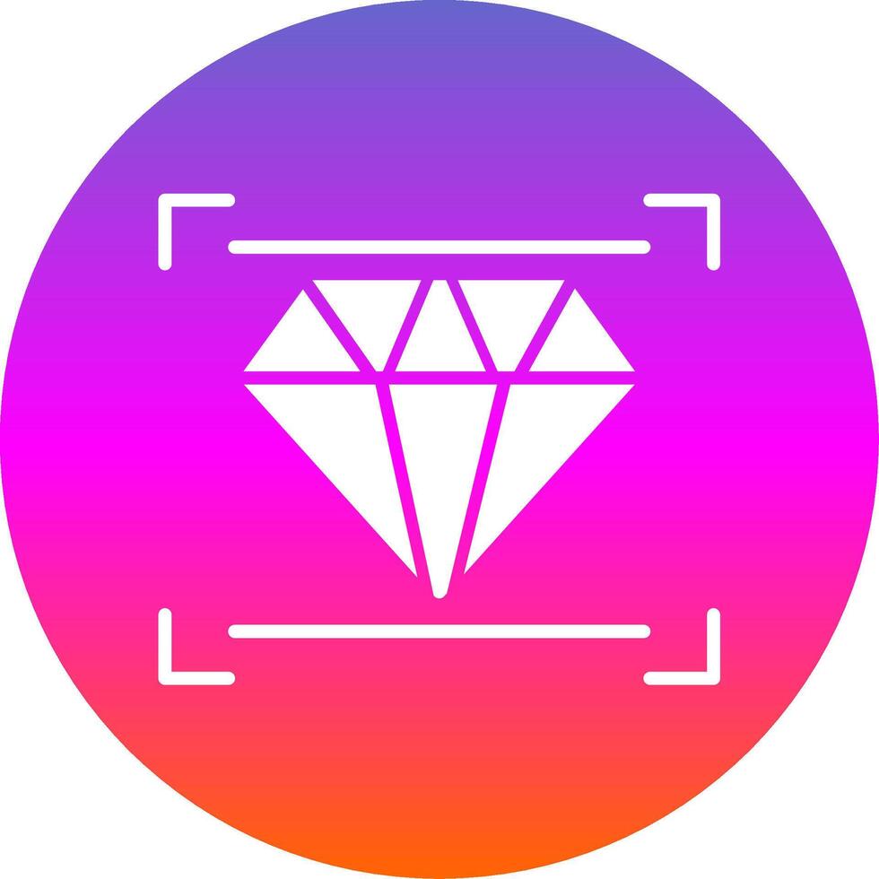 Diamond Glyph Gradient Circle Icon Design vector