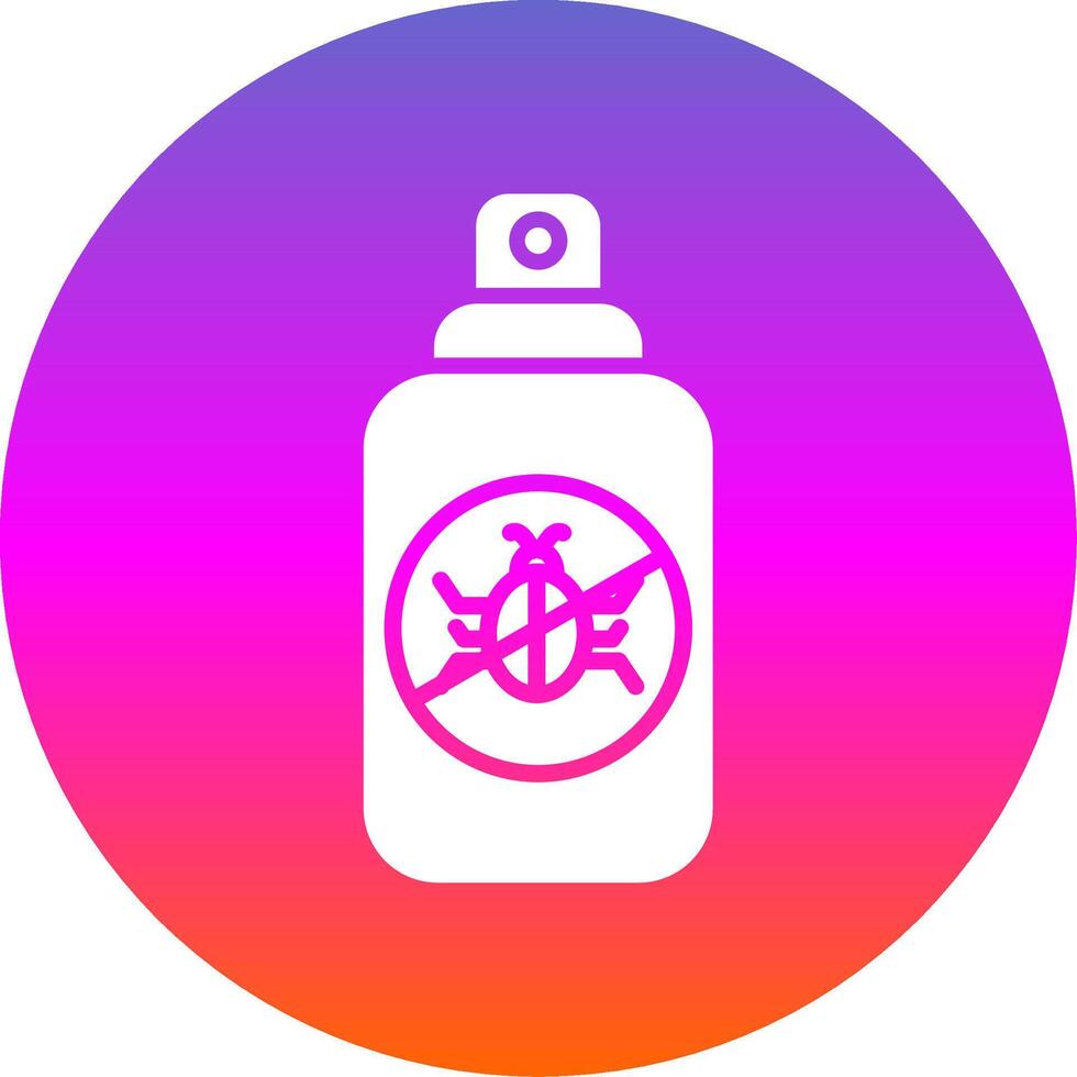 Insect Repellent Glyph Gradient Circle Icon Design vector