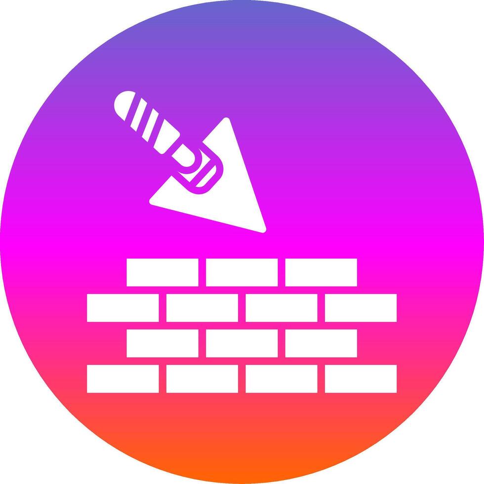 Brickwork Glyph Gradient Circle Icon Design vector