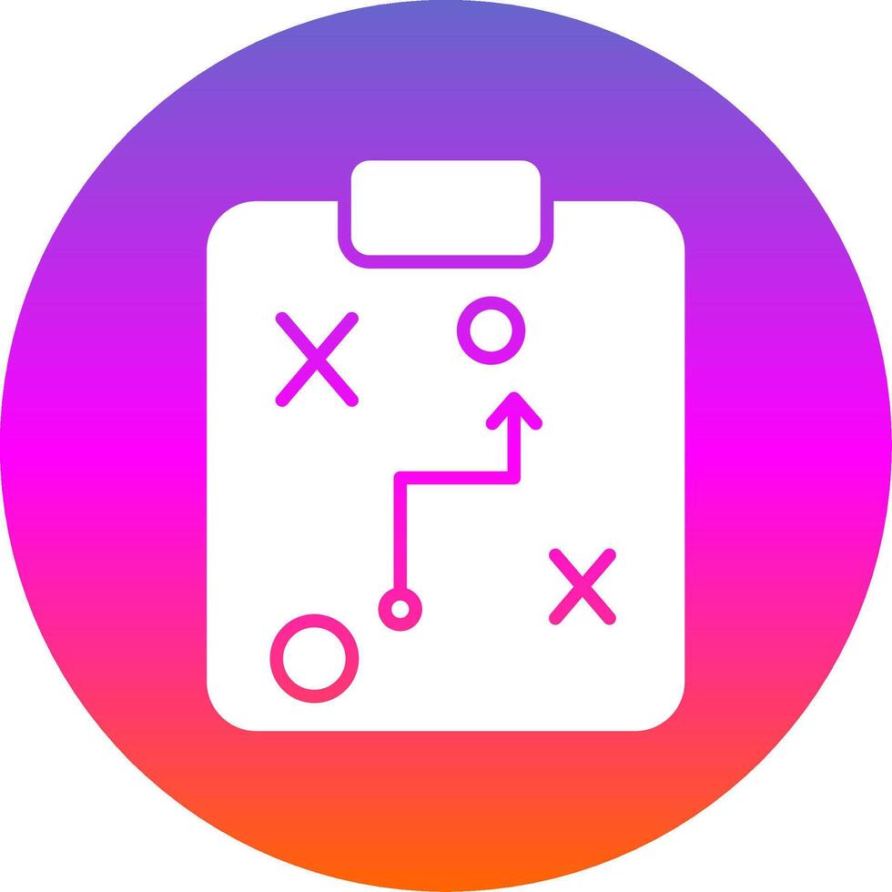 Planning Glyph Gradient Circle Icon Design vector