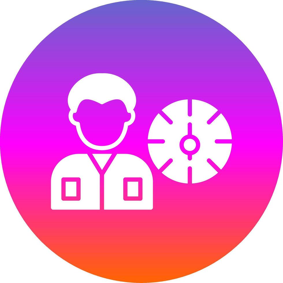 Working Hours Glyph Gradient Circle Icon Design vector